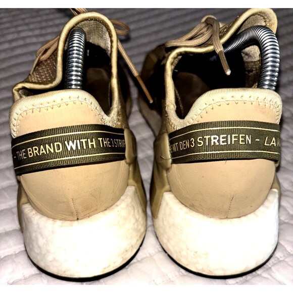 Adidas Men’s NMD R1 V2 Mesa Core Beige Sneakers Size 7.5 Lace Up Knit Running - Picture 4 of 7